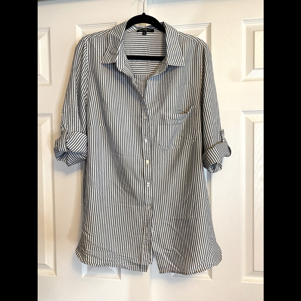 Velvet Heart Striped Button Down Size 1X